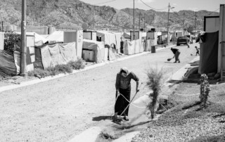 View in to a street of Bajed Kandala refugee camp, northern Iraq 2018